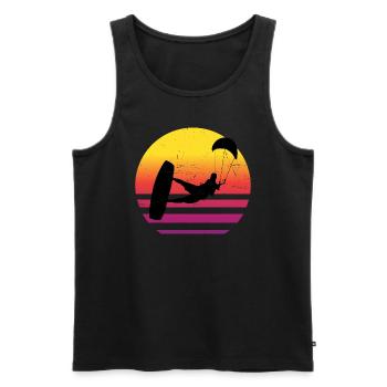 Kitesurf Hommes Kitesurfer Kitesurf - Débardeur bio Premium Homme - noir - Devant - Michal (187cm)