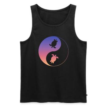 Schildkröten Schildkröte - Männer Premium Bio Tank Top - Schwarz - Vorne - AI Model Male 178 light (178cm)