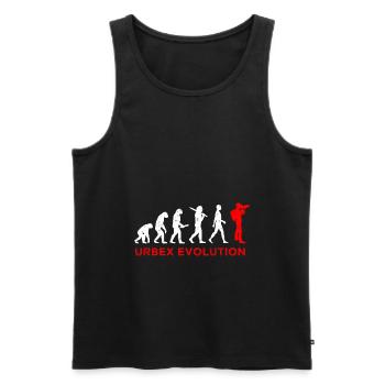 Urbex evolution urbexer vintage - Männer Premium Bio Tank Top - Schwarz - Vorne - AI Model Male 178 light (178cm)