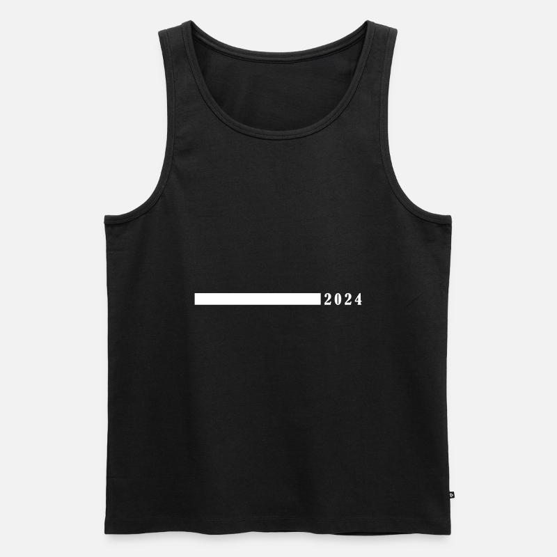 2024 Jahr - Männer Premium Bio Tank Top - Schwarz