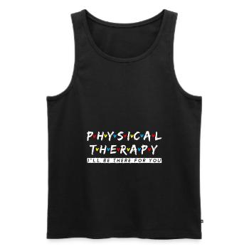 Physiotherapy Saying Therapist Gift Idea - Men's Premium Organic Tank Top - black - Front - AI Model Male 178 light (178cm)
