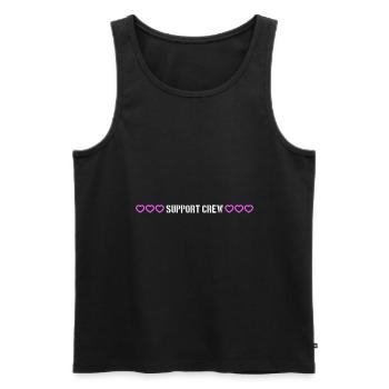 Support Crew Herz Liebe - Männer Premium Bio Tank Top - Schwarz - Vorne - Michal (187cm)