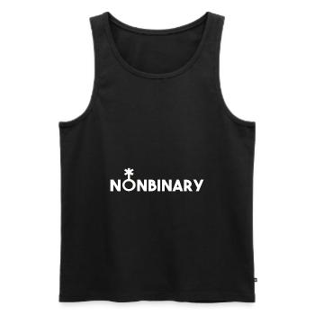 Non-binary non-binary non-binary gender symbol - Men's Premium Organic Tank Top - black - Front - AI Model Male 178 light (178cm)