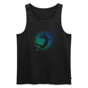 Volleyball féminin Volleyball masculin Volleyball - Débardeur bio Premium Homme - noir - Devant - Michal (187cm)
