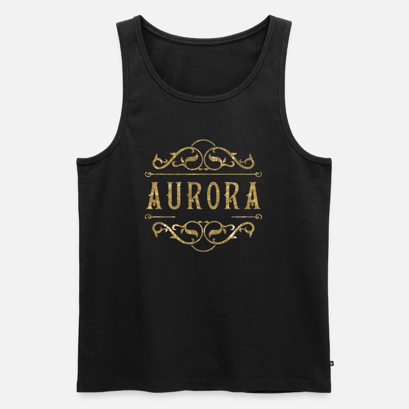 Aurora - Männer Premium Bio Tank Top - Schwarz