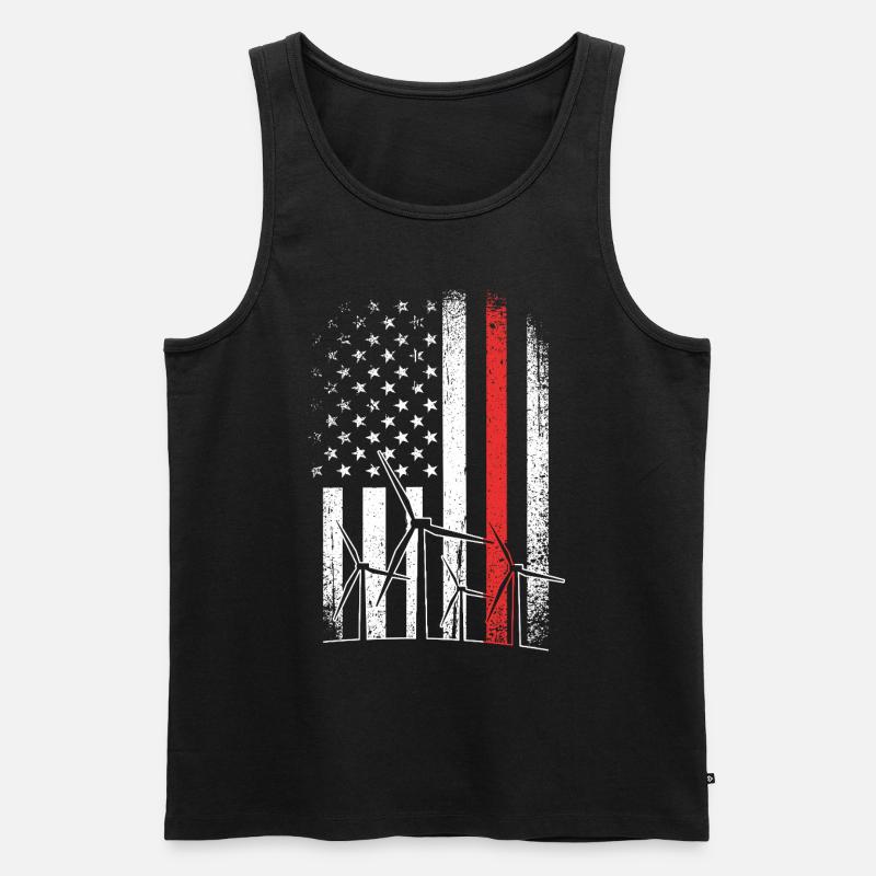 Windenergie Windkraft Windrad - Männer Premium Bio Tank Top - Schwarz