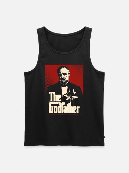 Der Pate The Godfather Don Corleone Logo Mafia - Männer Premium Bio Tank Top - Schwarz