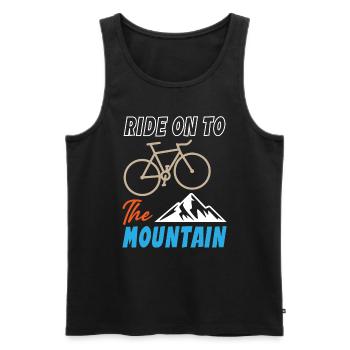 Ride On To The Mountain - Männer Premium Bio Tank Top - Schwarz - Vorne - Michal (187cm)