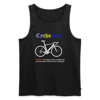 Cycopath Funny Cycling für Radfahrer und Biker - Männer Premium Bio Tank Top - Schwarz - Vorne - AI Model Male 178 light (178cm)