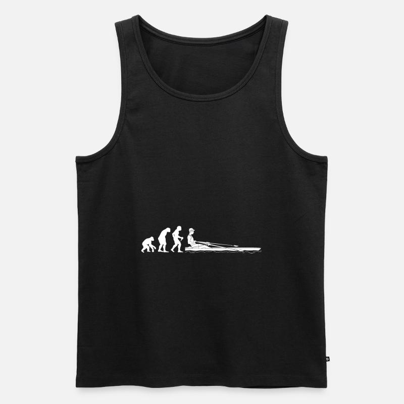 Evolution rowing development of rowing - Men's Premium Organic Tank Top - black
