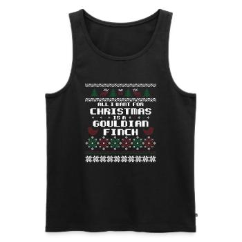 Gouldamadine Christmas Estrildidae Gouldian Finch - Männer Premium Bio Tank Top - Schwarz - Vorne - Michal (187cm)