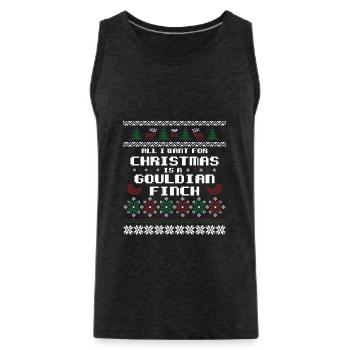 Gouldamadine Christmas Estrildidae Gouldian Finch - Männer Premium Bio Tank Top - Anthrazit - Vorne - Alexander (188cm)