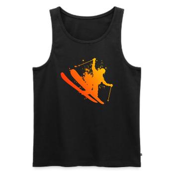Herren Slopestyle Ski Freestyle Freestyle Ski - Männer Premium Bio Tank Top - Schwarz - Vorne - AI Model Male 178 light (178cm)