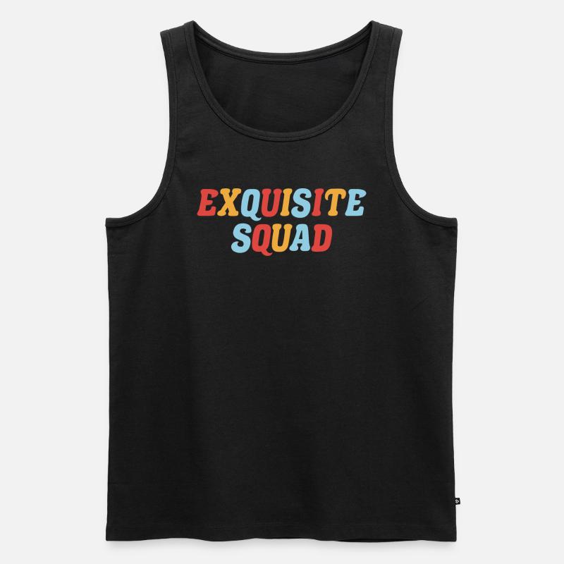 Squad-Grafik - Männer Premium Bio Tank Top - Schwarz