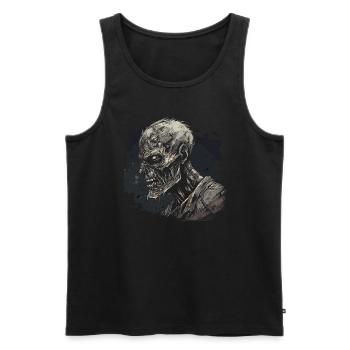 Zombie Halloween Horror Monster - Männer Premium Bio Tank Top - Schwarz - Vorne - Michal (187cm)