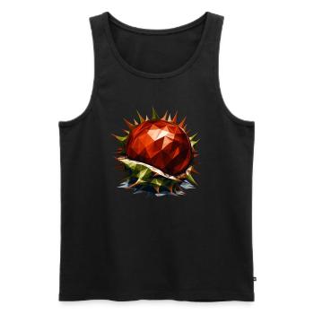 Polygon Chestnut: Autumnal deciduous tree in - Men's Premium Organic Tank Top - black - Front - AI Model Male 178 light (178cm)
