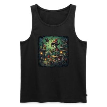 Zombie Imp Factory - Creepy - Men's Premium Organic Tank Top - black - Front - Michal (187cm)