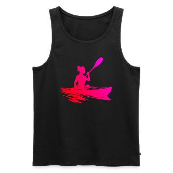 Damen Kajakfahren Kajak Kayak Herren Kanu - Männer Premium Bio Tank Top - Schwarz - Vorne - Michal (187cm)