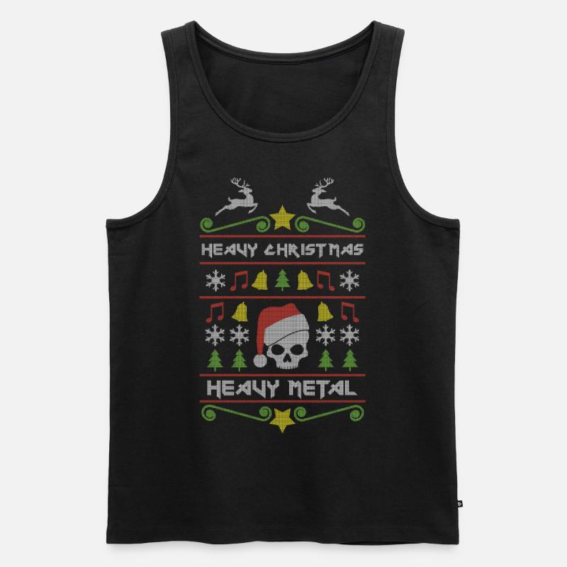 Heavy Christmas - Männer Premium Bio Tank Top - Schwarz