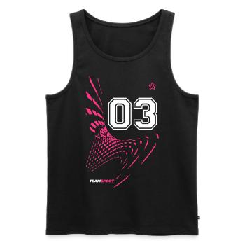 03 TRIKOT Trikotnummer Drei Sport Team Spiel Motiv - Männer Premium Bio Tank Top - Schwarz - Vorne - Michal (187cm)