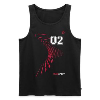 02 JERSEY Jersey Number Two Numbers Number 2 Motifs - Men's Premium Organic Tank Top - black - Front - AI Model Male 178 light (178cm)