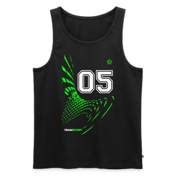 05 JERSEY Number Five Numbers Number 5 Motif - Men's Premium Organic Tank Top - black - Front - AI Model Male 178 light (178cm)