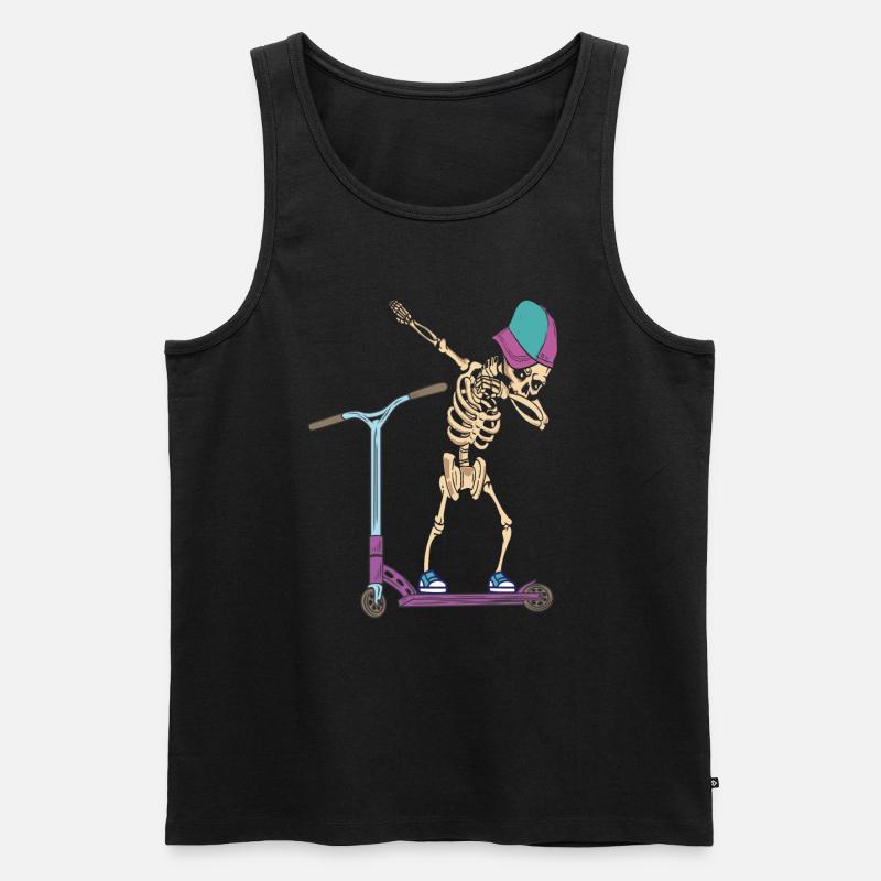 Stunt Scooter - Männer Premium Bio Tank Top - Schwarz