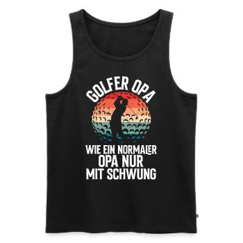 Golf Golfer Opa Wie Ein Normaler Opa Nur - Männer Premium Bio Tank Top - Schwarz - Vorne - Michal (187cm)