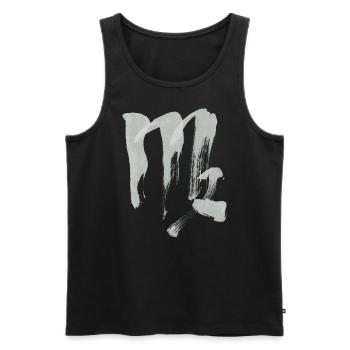 Signe du zodiaque Vierge - Débardeur bio Premium Homme - noir - Devant - Michal (187cm)