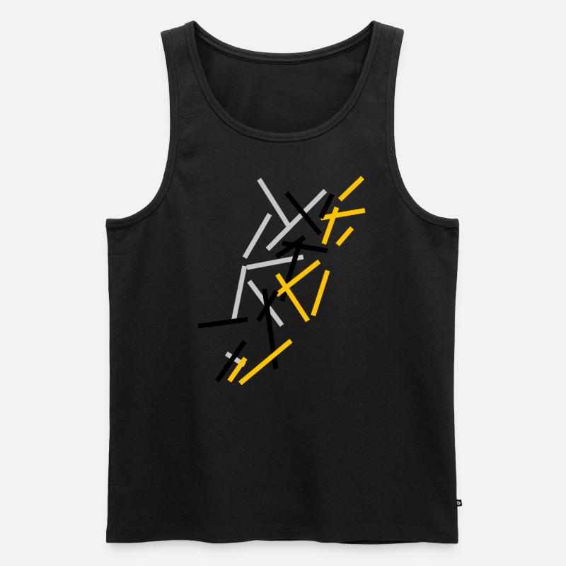 Abstrakt - Männer Premium Bio Tank Top - Schwarz