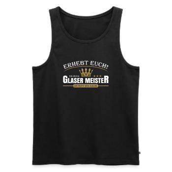 Glaser Meister - Männer Premium Bio Tank Top - Schwarz - Vorne - Michal (187cm)