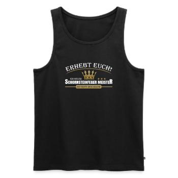 Schornsteinfeger Meister - Männer Premium Bio Tank Top - Schwarz - Vorne - Michal (187cm)