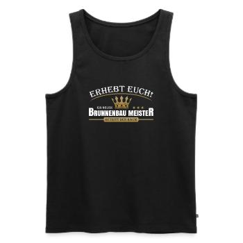Brunnenbau Meister - Männer Premium Bio Tank Top - Schwarz - Vorne - Michal (187cm)
