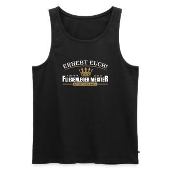 Fliesenleger Meister - Männer Premium Bio Tank Top - Schwarz - Vorne - Michal (187cm)