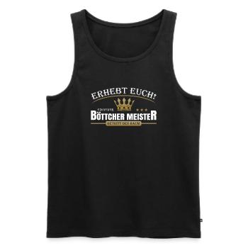 Böttcher Meister - Männer Premium Bio Tank Top - Schwarz - Vorne - Michal (187cm)