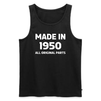 made en 1950 - Débardeur bio Premium Homme - noir - Devant - Michal (187cm)