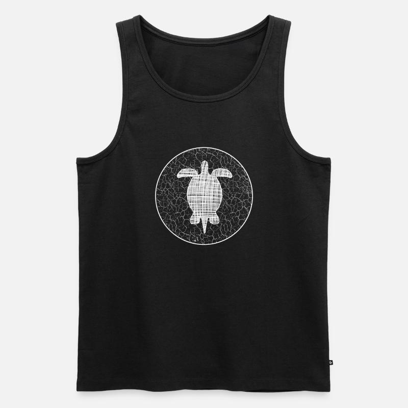 Turtle Schildkröte - Männer Premium Bio Tank Top - Schwarz