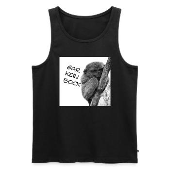 Gar kein Bock, Koboldmaki, Affe, Nö einfach nö, No - Männer Premium Bio Tank Top - Schwarz - Vorne - Michal (187cm)