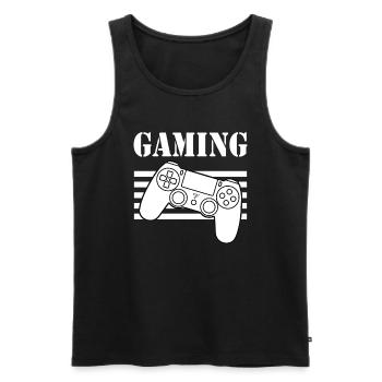 GAMING 365 Gamer Tee Cute Gaming Gamers Games - Men's Premium Organic Tank Top - black - Front - AI Model Male 178 light (178cm)