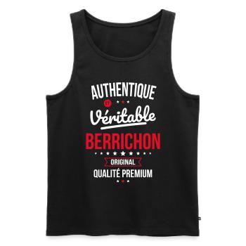 Authentique et véritable Berrichon - Original - Débardeur bio Premium Homme - noir - Devant - Michal (187cm)