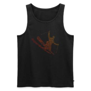 Freestyle Ski Ski Freestyle Slopestyle Damen - Männer Premium Bio Tank Top - Schwarz - Vorne - AI Model Male 178 light (178cm)
