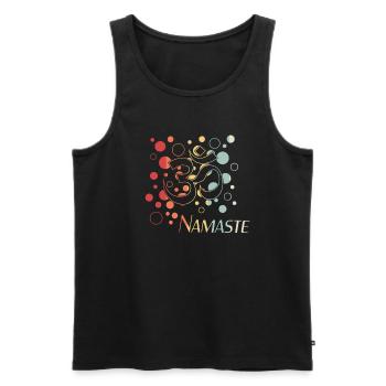 Namaste Yoga - Männer Premium Bio Tank Top - Schwarz - Vorne - Michal (187cm)