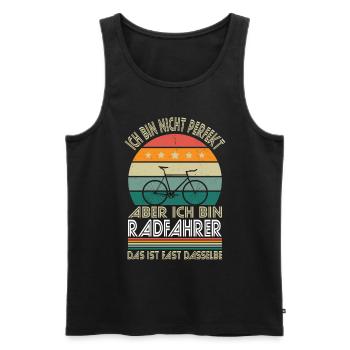 I'm not perfect, but I'm a cyclist - Men's Premium Organic Tank Top - black - Front - Michal (187cm)