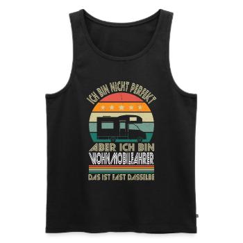 I'm not perfect, but I'm a motorhome driver - Men's Premium Organic Tank Top - black - Front - AI Model Male 178 light (178cm)