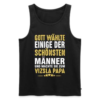 Vizsla Papa - Männer Premium Bio Tank Top - Schwarz - Vorne - Michal (187cm)