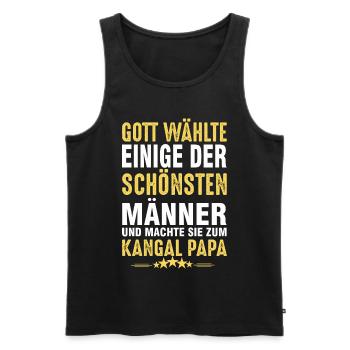 Kangal Papa - Männer Premium Bio Tank Top - Schwarz - Vorne - AI Model Male 178 light (178cm)
