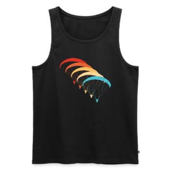 Paragliding Men's Paragliding Paragliding - Men's Premium Organic Tank Top - black - Front - AI Model Male 178 light (178cm)