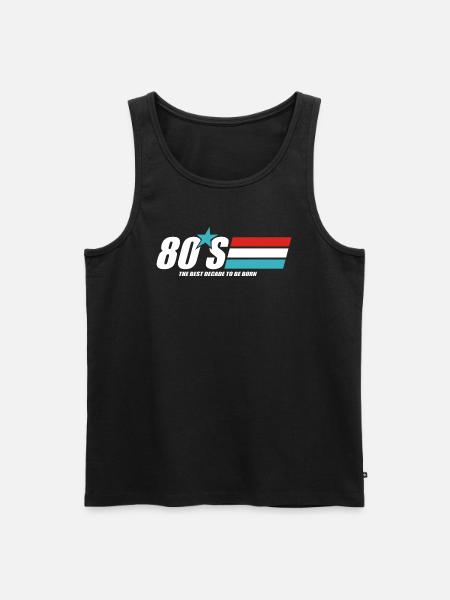 80s Decade Graphic - Men's Premium Organic Tank Top - black