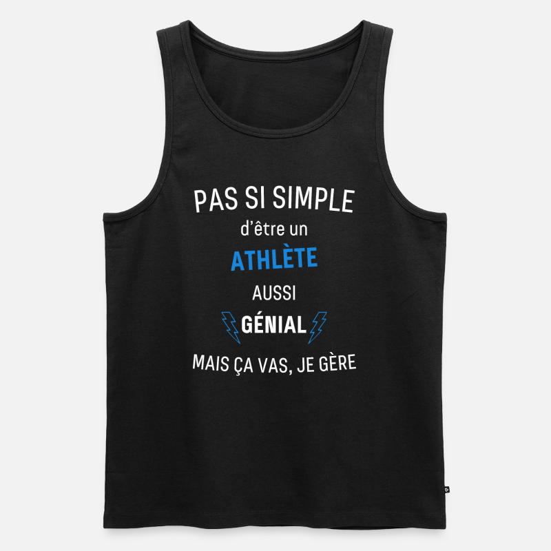 Großartiger Athlet - Männer Premium Bio Tank Top - Schwarz