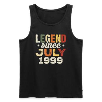 Juli 1999 Geburtstagsgeschenk Juli 1999 Geburtstag - Männer Premium Bio Tank Top - Schwarz - Vorne - Michal (187cm)